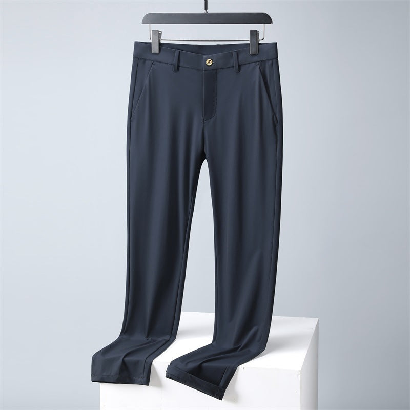 Ice Silk Casual Slim-Fit Pants