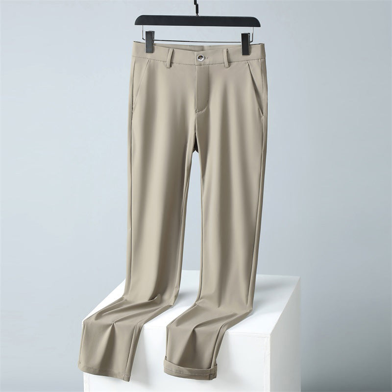 Ice Silk Casual Slim-Fit Pants