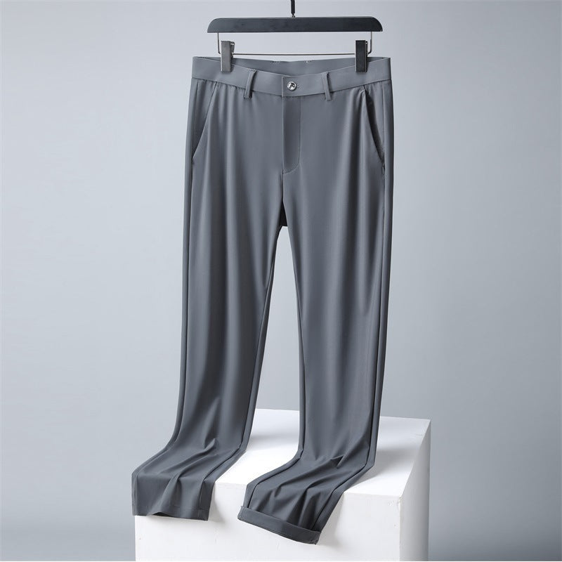 Ice Silk Casual Slim-Fit Pants